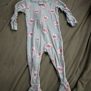 Carter's Blue Floral Footie Pajamas